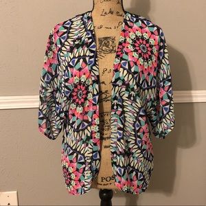 Xhiliration short sleeve kimono